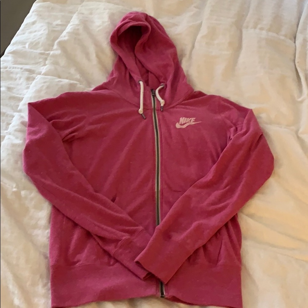 Nike women’s size small pink zip up hoodie